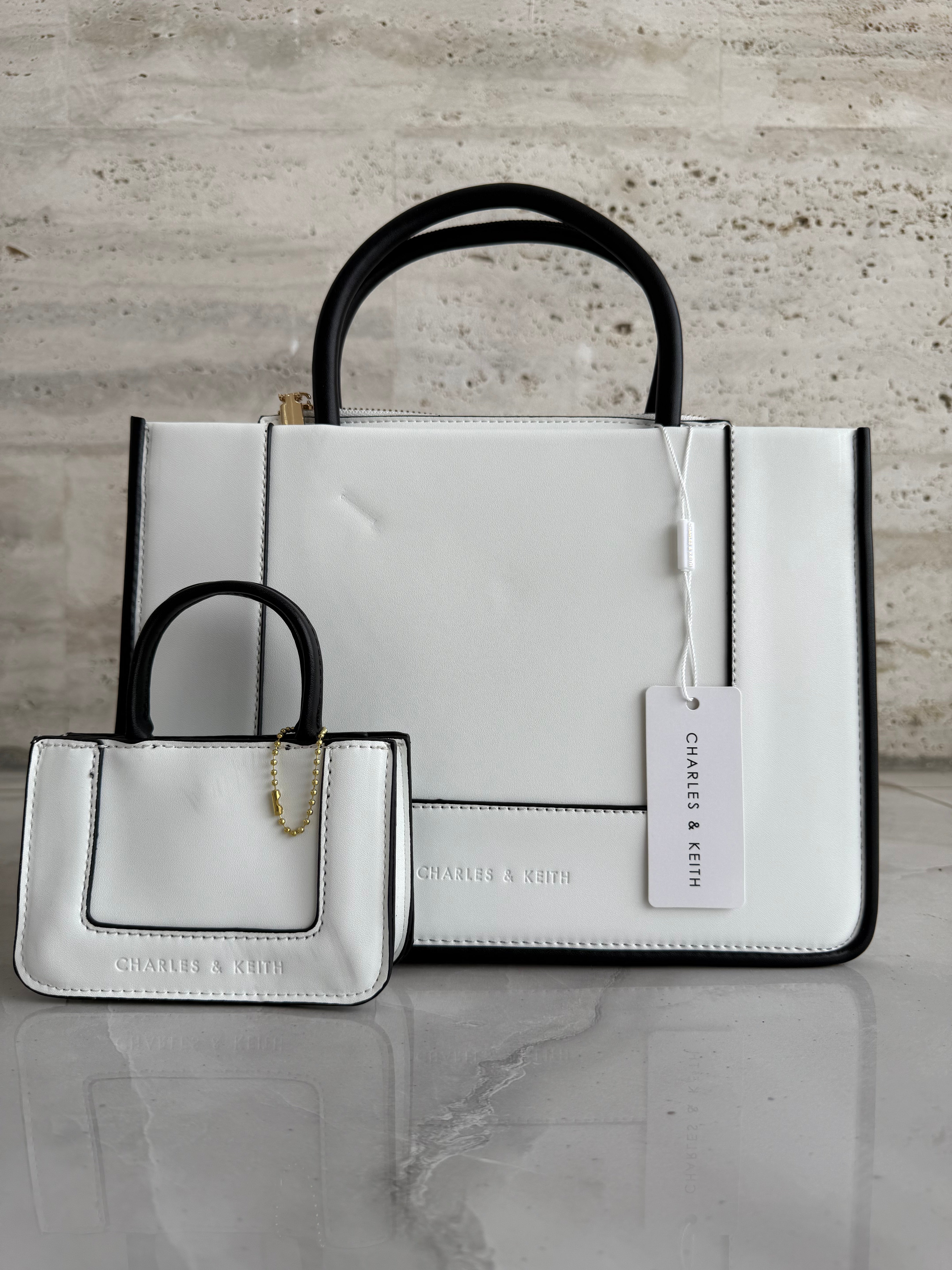 CHARLES & KEITH BAG ( WHITE)