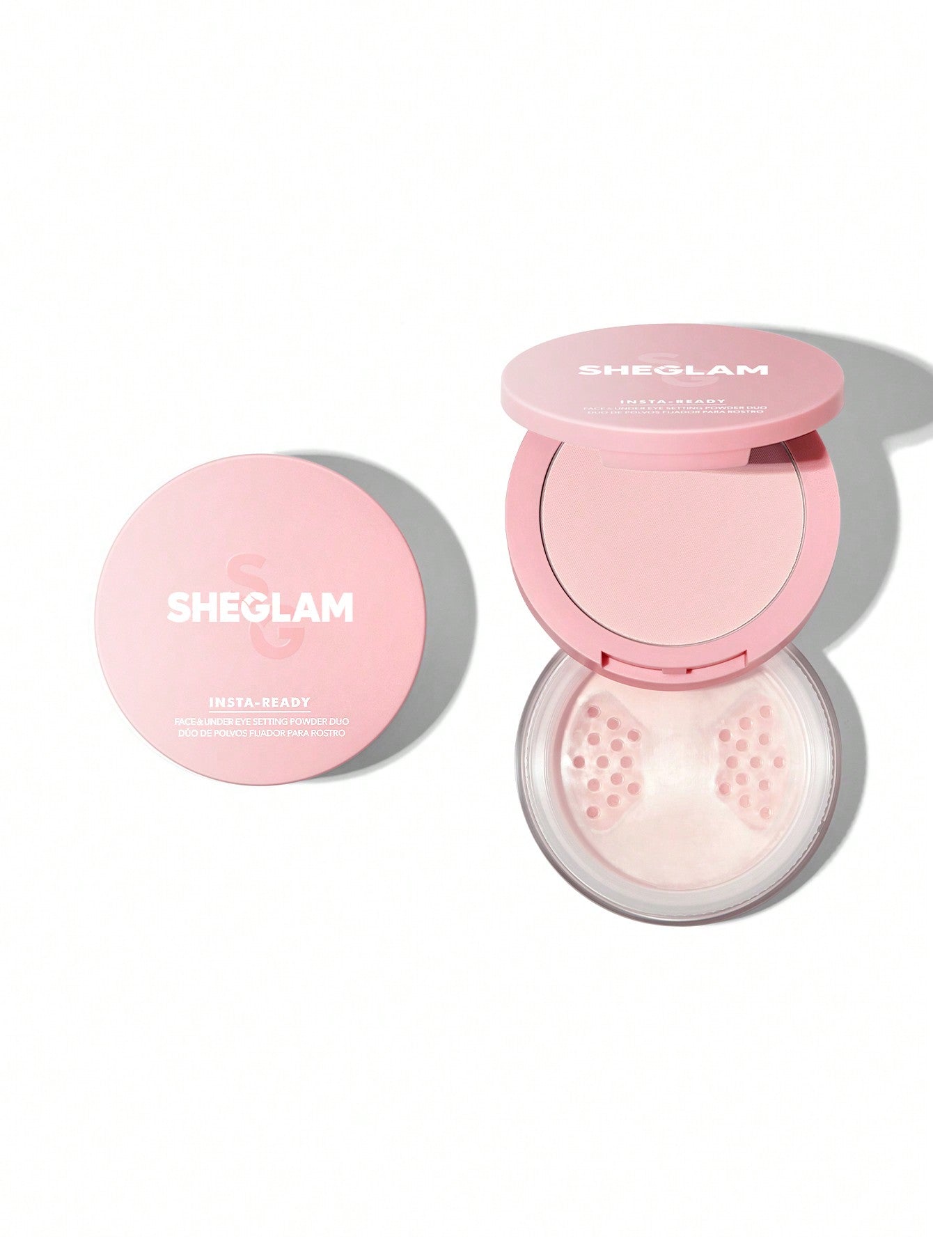 Insta-Ready Face & Under Eye Setting Powder Duo-Smooth Sand