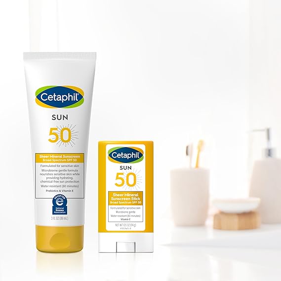 Cetaphil Sheer Mineral Sunscreen broad Spectrum SPF 50 ( best for sensitive skin ) - Classy Touch Pk