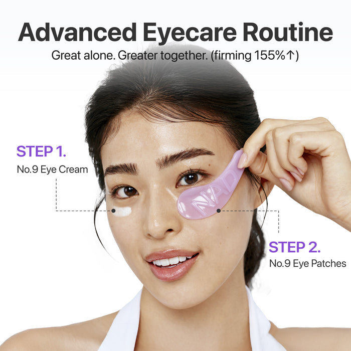 Numbuzin No.9 NAD+ Retinol Eye Cream, Depuffing & Firming Eye Serum for Dark Circles, Wrinkles & Fine Lines, Peptides & Niacinamide for Glow & Undereye Radiance
