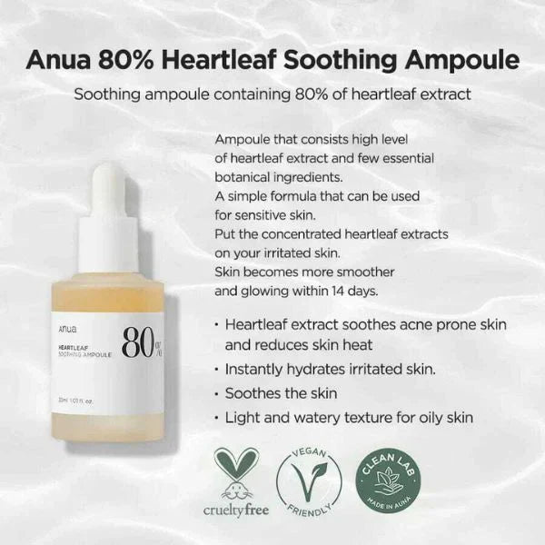 Anua Heartleaf 80 Moisture Soothing Ampoule