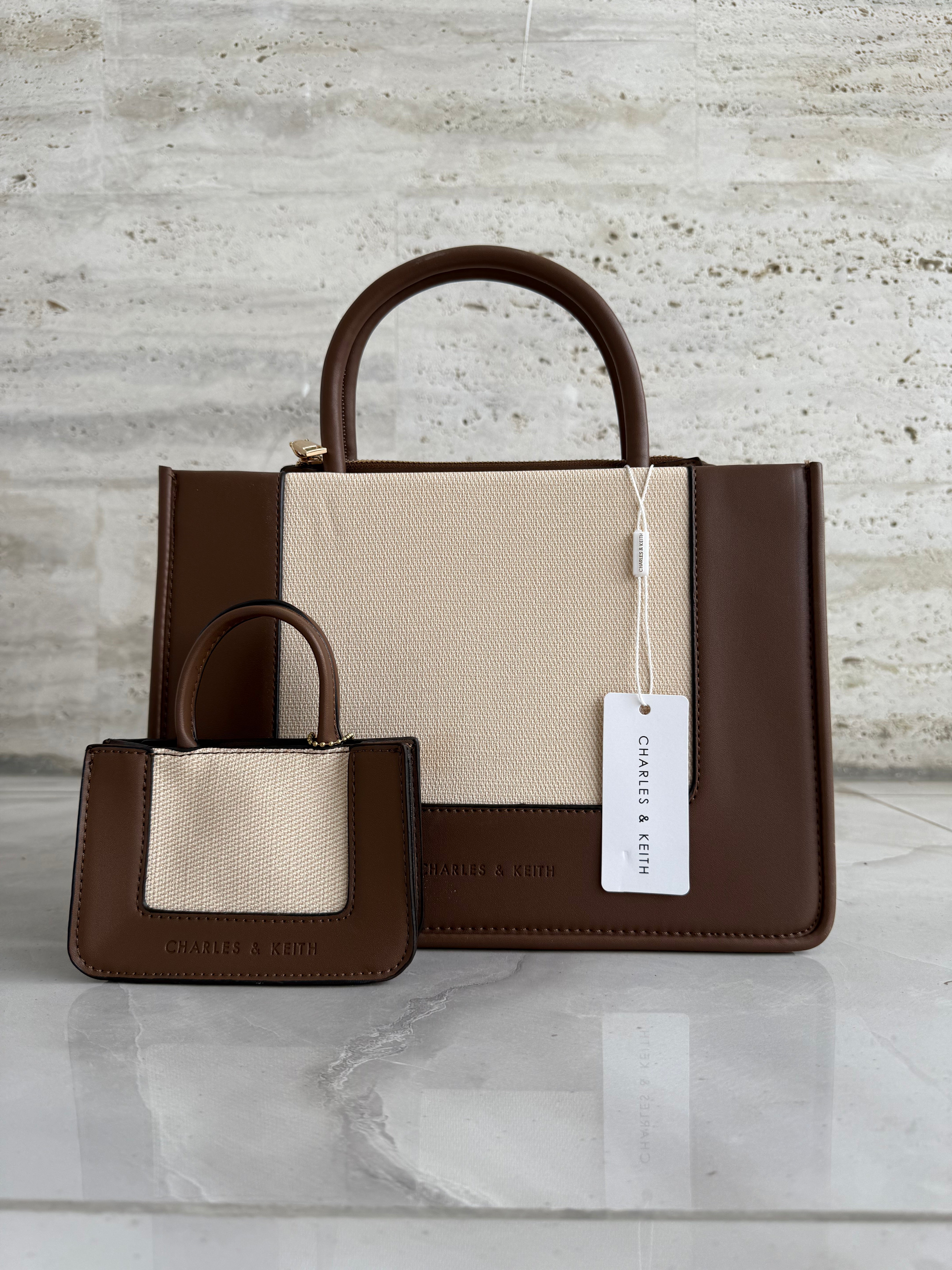 CHARLES & KEITH BAG ( BROWN )