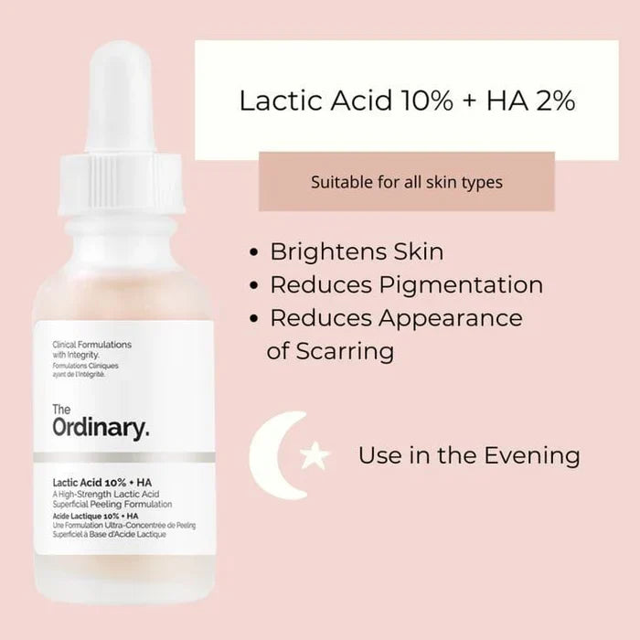 The Ordinary Lactic Acid 10% + HA 2% Superficial Peeling Formulation