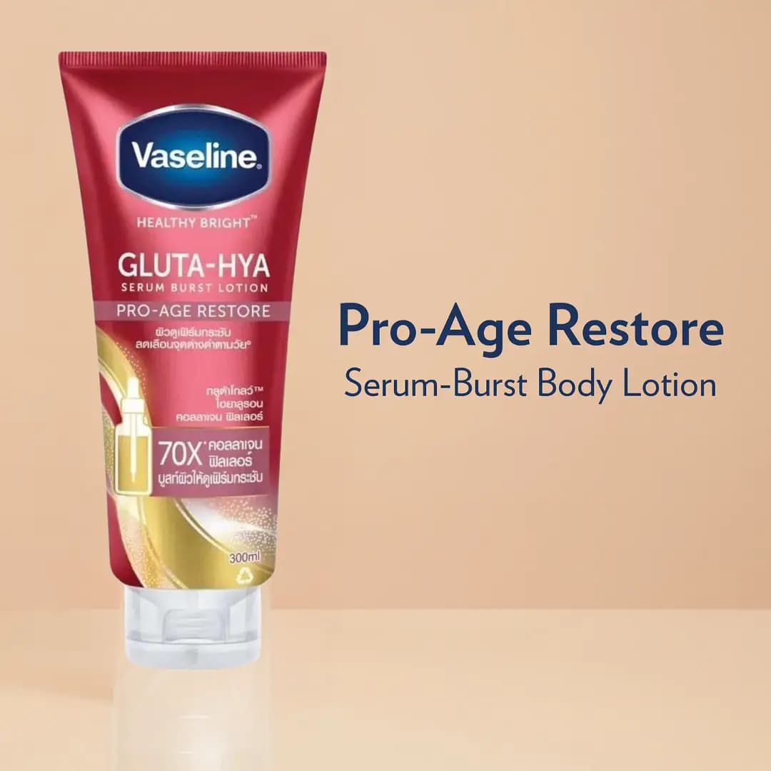 Vaseline Gluta-Hya Serum Burst Lotion Pro-Age Restore
