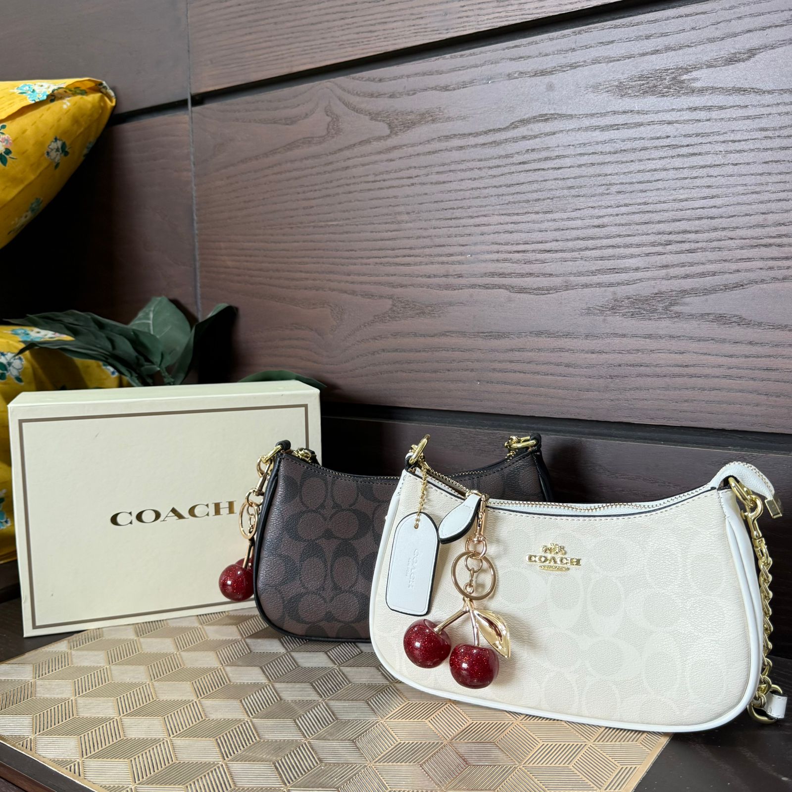 Coach Penn Shoulder Bag With A Cherry Charm